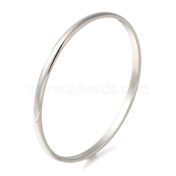 Non-Tarnish 304 Stainless Steel Plain Bangles, Stainless Steel Color, Inner Diameter: 2-5/8 inch(6.55cm)(BJEW-L664-024E-P-01)