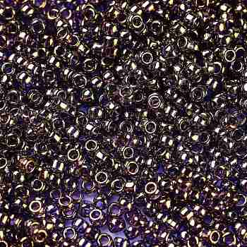 TOHO Round Seed Beads, Japanese Seed Beads, (325) Gold Luster Light Tanzanite, 11/0, 2.2mm, Hole: 0.8mm, about 50000pcs/pound
