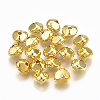 CCB Plastic Beads, Golden, 7.5x7.5x5.5mm, Hole: 1.5mm, about 2700pcs/500g