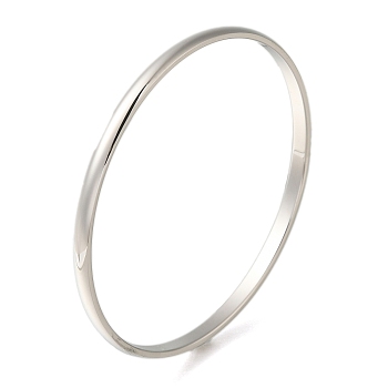 Non-Tarnish 304 Stainless Steel Plain Bangles, Stainless Steel Color, Inner Diameter: 2-5/8 inch(6.55cm)