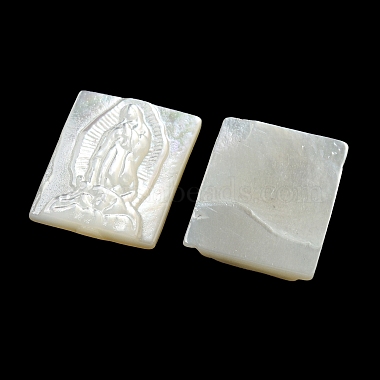 Carved Natural White Shell Cabochons(SSHEL-N038-07-05)-2