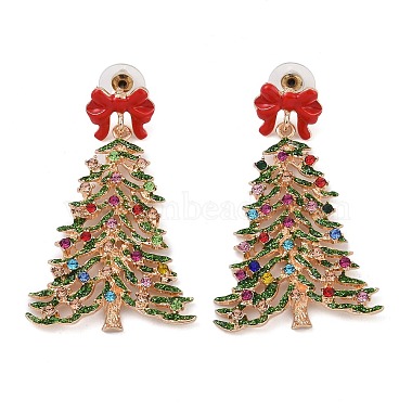 Christmas Tree Alloy Stud Earrings