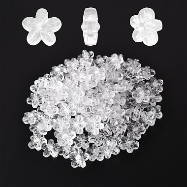 Clear Flower Acrylic Beads