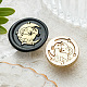 Animal Insect Theme Golden Plated Wax Seal Brass Stamp Head(STAM-K001-03G-02)-1