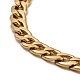 304 Stainless Steel Cuban Link Chain Necklace(BJEW-B072-04G)-2