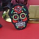 Sugar Skull Computerized Embroidery Style Cloth Iron on/Sew on Patches(SKUL-PW0002-110-03)-1