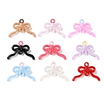 Alloy Enamel Pendants, Bowknot Charms, Mixed Color, 14x20.5x4.5mm, Hole: 1.2mm/1.5mm(AL-CBA0A9F-02)