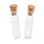 Tube Glass Cork Bottles Ornament, Glass Empty Wishing Bottles, DIY Vials for Pendant Decorations, Clear, 0.8x3.5cm(AJEW-O032-04I)