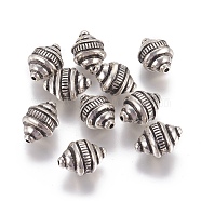 CCB Plastic Beads, Cone, Antique Silver, 17.5x12.5x11mm, Hole: 1.6mm(CCB-F012-06AS)