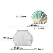 DIY Silicone Candle Molds, for Candle Making, Shell Shape, White, 10.3x13.3x5.3cm(SIMO-P008-03C)