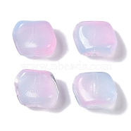 Baking Paint Glass Beads, Nuggets, Plum, 8x9.5x5mm, Hole: 0.8mm(GLAA-S202-12E)