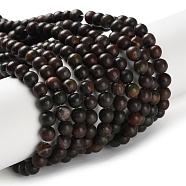 Natural Polychrome Jasper/Picasso Stone/Picasso Jasper Beads Strands, Grade AB, Round, 4.5mm, Hole: 0.6mm, about 85pcs/strand, 15.04 inch(38.2cm)(G-C160-01-4mm)