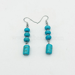 Turquoise Dangle Earrings for Women, Column(WG2299-3)