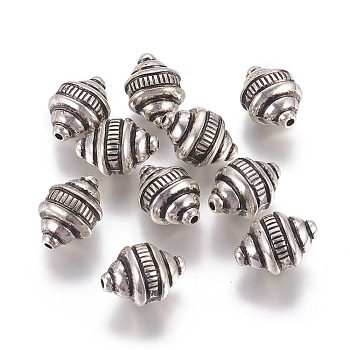 CCB Plastic Beads, Cone, Antique Silver, 17.5x12.5x11mm, Hole: 1.6mm