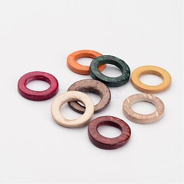 Anneaux de liaison de noix de coco d'accessoire à bijoux en bois teint bagues(COCO-O006C-M)-2