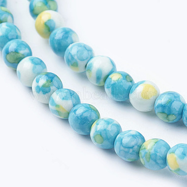 Synthetic Ocean White Jade Beads Strands(G-B367-1)-3