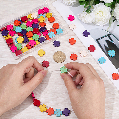 100pcs perles turquoise synth&eacute;tiques(TURQ-SC0001-29A)-3