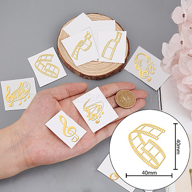 9Pcs 9 Styles Nickel Self-adhesive Picture Stickers(DIY-OC0004-27)-2