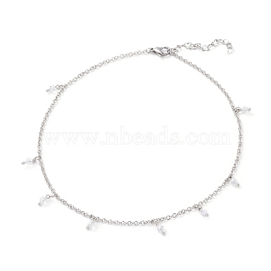 Clear AB Stainless Steel Necklaces