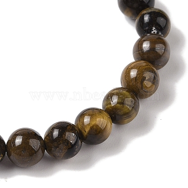 6mm Round Natural Tiger Iron Braided Bead Bracelets(BJEW-C067-01A-04)-3