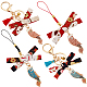 4Pcs 4 Style Japanese Style Cute Lithium Fish Lucky Mobile Phone Straps & Keychain(AJEW-OC0004-04)-1