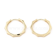 Brass Hoop Earrings, Sun, Light Gold, 23.5x25x3mm(EJEW-I289-18B-KCG)