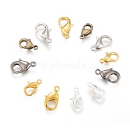 Alloy & Brass Lobster Claw Clasps, Parrot Trigger Clasps, Mixed Color, 10~12x5~6x3mm, Hole: 1mm(FIND-MSMC003-01)