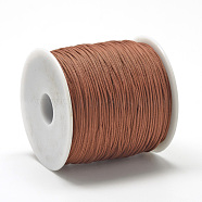 Polyester Cords, Sienna, 0.8mm, about 131.23~142.16 yards(120~130m)/roll(OCOR-Q037-10)
