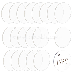 Transparent Acrylic Display Base, Circle Blank Discs, Clear, 100x4mm(OACR-NB0001-11C)