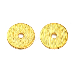 Brass Spacer Beads, Long-Lasting Plated, Heishi Beads, Disc, Golden, 6x0.5mm, Hole: 1.2mm(KK-F812-11G-B)