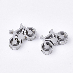 304 Stainless Steel Beads, Motorbike, Stainless Steel Color, 10x15.5x3.5mm, Hole: 1.6mm(X-STAS-S079-130P)