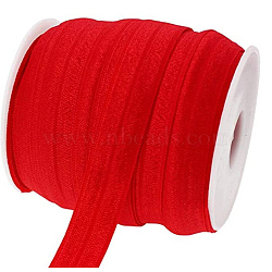 Flat Elastic Rubber Cord/Band, Webbing Garment Sewing Accessories, Red, 15mm, about 75m/roll(OCOR-Q050-01C)