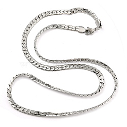304 Stainless Steel Chain Necklaces, Herringbone Chain, Stainless Steel Color, 23.62 inch(60cm)(NJEW-P295-01P)