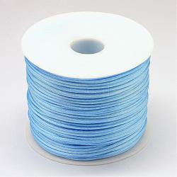 Nylon Thread, Rattail Satin Cord, Cornflower Blue, 1.0mm, about 76.55 yards(70m)/roll(NWIR-R025-1.0mm-365)