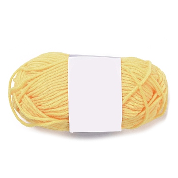 Milk Cotton Knitting Acrylic Fiber Yarn, 5-Ply Crochet Yarn, Punch Needle Yarn, Light Khaki, 2mm