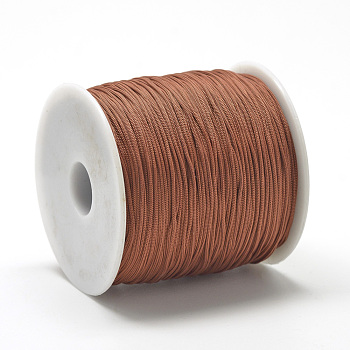 Polyester Cords, Sienna, 0.8mm, about 131.23~142.16 yards(120~130m)/roll