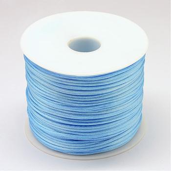 Nylon Thread, Rattail Satin Cord, Cornflower Blue, 1.0mm, about 76.55 yards(70m)/roll