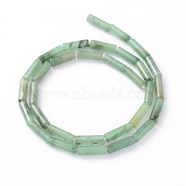 Column Natural Green Aventurine Beads Strands(G-N0153-58)-2