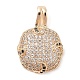 Brass Micro Pave Cubic Zirconia Pendants(KK-S388-15G)-1