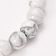 Howlite naturelle bracelets de perles extensibles(BJEW-Q692-42-10mm)-2