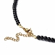 Collier pendentif pompon avec chaînes de perles de verre pour femme(NJEW-F302-03)-4