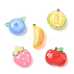 Opaque Resin Cabochons, Fruit, Mixed Color, 19~28x13~24.5x10~11mm(RESI-F072-03)