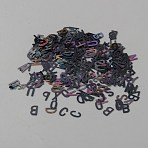 Plastic Paillettes, Confetti, Letter, Mixed Color, 5x1~3x0.04mm(KY-WH0001-072)