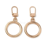 Alloy Zipper Puller, Zip Pull Tab Replacement, Garment and Bag Accessories, Round, Golden, 4.5x2.3x0.4cm, Hole: 10x6.5mm(FIND-WH0098-07G)
