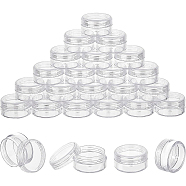 Plastic Bead Containers, Column, Clear, 3.75x2cm, Capacity: 10ml, 30pcs(CON-BC0004-06-37.5x20)