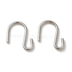 304 Stainless Steel S-Hook Clasp, Stainless Steel Color, 29x23x2.5mm(STAS-C085-03E-P)