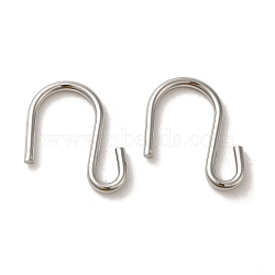 Non-Tarnish 304 Stainless Steel S-Hook Clasp, Stainless Steel Color, 29x23x2.5mm(STAS-C085-03E-P)