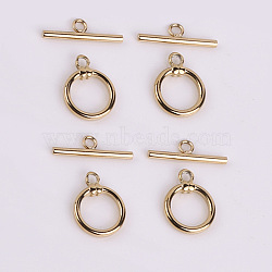 316 Stainless Steel Toggle Clasps, Golden, Ring: 10mm, Bar's Hole: 1.5mm(FIND-PW0024-30A)