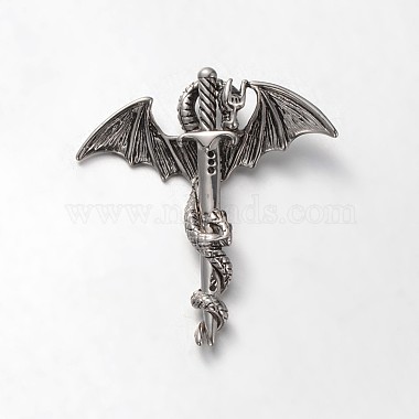 Antique Silver Dragon Stainless Steel Pendants