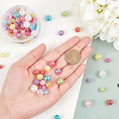 Bubblegum ab couleur perles acryliques craquelées transparentes(CACR-NB0001-02)-3
